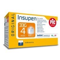 PIC SOLUTION INSUPEN Igły do penów insulinowych Original 33G x 4 mm 100 sztuk