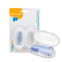 BABYONO Szczoteczka do zębów dla niemowląt na palec niebieska (723/02)