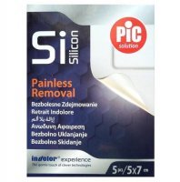 PIC SiSilicon pooperacyjny plaster silikonowy 5 x 7 cm z włókniny z technologią silikonową 5 sztuk