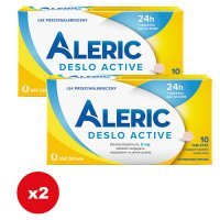 2 x ALERIC DESLO ACTIVE 5 mg 10 tabletek