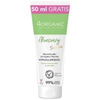4ORGANIC Płyn do higieny intymnej Hipoalergiczny aloesowy, 200ml + 50ml (250ml)