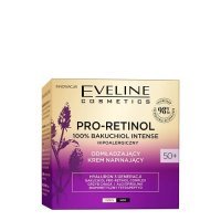 EVELINE COSMETICS PRO-RETINOL 100% BAKUCHIOL Odmładzający krem napinający 50+ na dzień i noc 50 ml