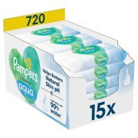 PAMPERS Chusteczki nawilżane harmonie aqua, 15x48szt. plastic free
