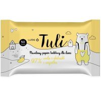 LUBA TULI MANGO Papier toaletowy nawilżany dla dzieci 97% Woda Ekstrakt z Nagietka 50 sztuk