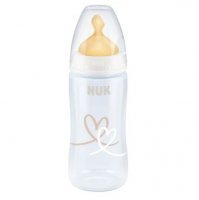 NUK FIRST CHOICE+ butelka ze wskaźnikiem temperatury 0-6 miesiąca 300 ml BIAŁY (741.927C)