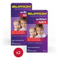 2 x IBUPROM dla Dzieci Forte 0,2g/5ml 100 ml