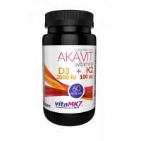 VITADIET Akavit Witamina D3 2000IU + K2 100IU 60 kapsułek