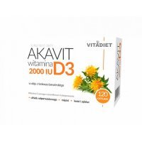 VITADIET Akavit Witamina D3 2000 IU 120 kapsułek w blistrze