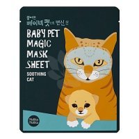 HOLIKA HOLIKA BABY PET MAGIC MASK SHEET CAT Odświeżająca maseczka do twarzy na bawełnianej płachcie