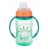 CANPOL Kubek treningowy z silikonowym ustnikiem Future Daydre 320 ml 56/514 zielony