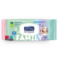 SEPTONA Chusteczki nawilżane DERMASOFT z rumiankiem 100 sztuk