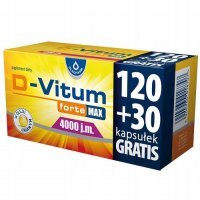 D-Vitum forte Max 4000 j.m., 150 kapsułek (120 + 30 gratis)