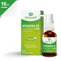 NATURELL Witamina D3 1000 j.m. z alg krople 15 ml