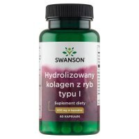 SWANSON Hydrolizowany kolagen z ryb typu I 60 kapsułek