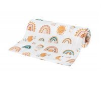 BOCIOLAND Pieluszka bambusowa 30 x 30 cm TĘCZA