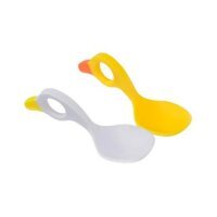 ICAN Łyżeczka do nauki jedzenia 2 sztuki biała/żółta