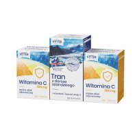 ZESTAW DBAJ O ODPORNOŚĆ (2 x Witamina C 200 mg + 1 x Tran) VITTER BLUE