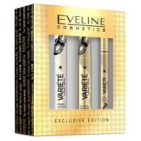 EVELINE COSMETICS VARIETE ZESTAW Tusz do rzęs + Odżywka do rzęs + Eyeliner