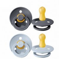 BIBS smoczek z naturalnego kauczuku Hevea rozmiar S IRON BLUE 0-6 miesiąc 2 sztuki