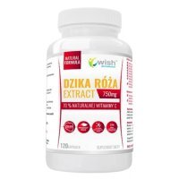 Wish Pharmaceutical Dzika róża Extract 750 mg Naturalna witamina C, 120 kaps.