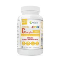 Wish Pharmaceutical Witamina C Complex Junior 200 mg do ssania o smaku pomarańczowym, 120 tabl.