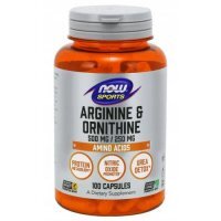 NOW FOODS Arginine & Ornithine 100 kapsułek
