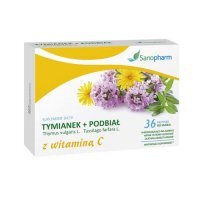 TYMIANEK + PODBIAŁ z Witaminą C 36 pastylek do ssania