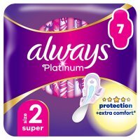 ALWAYS ULTRA PLATINUM SUPER Podpaski ze skrzydełkami 7 sztuk