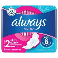 ALWAYS ULTRA SUPER PLUS Podpaski ze skrzydełkami 8 sztuk