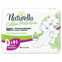 NATURELLA COTTON SUPER Podpaski ze skrzydełkami 10 sztuk
