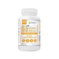 WISH Pharmaceutical Witamina D3 Junior 800IU o smaku pomarańczowym, 120 tabl. do ssania