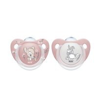 NUK DISNEY BAMBI silikonowy smoczek uspokajający 0-6 miesiąca 2 sztuki (175.003)