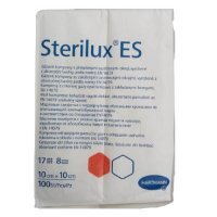 STERILUX ES Kompresy gazowe NIEJAŁOWE  8-warstw 17-nitkowe 10cm x 10cm 100 sztuk HARTMANN