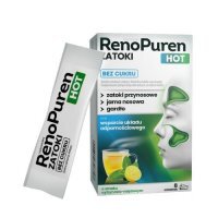 RENOPUREN ZATOKI HOT bez cukru proszek 8 saszetek