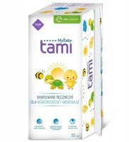 TAMI MYBABY Ręczniki bawełniane dla noworodków i niemowlat w kartoniku 50 sztuk