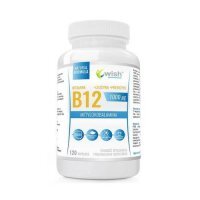 Wish Pharmaceutical Witamina B12 + L-leucytyna + Prebiotyk, 120 kaps.