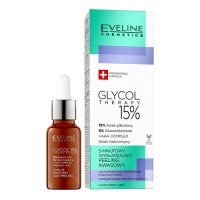 EVELINE COSMETICS GLYCOL THERAPY Wygładzający peeling kwasowy 15% 18 ml+ Żel do ciała i twarzy 20 ml