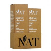 NAT Szwajcarski Ekstrakt z konopi Olejek CBD 5% 15 ml + olejek CBD 5% 5 ml w PREZENCIE