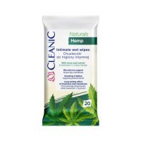 CLEANIC NATURALS HEMP Chusteczki do higieny intymnej 20 sztuk