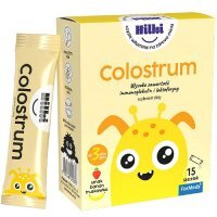 HILKI COLOSTRUM dla dzieci w wieku 3+ smak bananowo-truskawkowy 15 saszetek