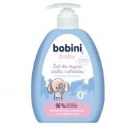 BOBINI BABY Żel lipidowy, hipoalergiczny do mycia ciała i włosów z prebiotykiem i owsem 300ml