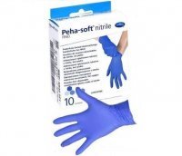 PEHA-SOFT NITRILE FINO Rękawice nitrylowe NIEJAŁOWE BEZPUDROWE  S 10 sztuk