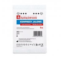 KOMPRESY GAZOWE JAŁOWE 17-nitkowe  8-warstwowe 10 cm x 10 cm 3 sztuki ZYSKAJ ZDROWIE