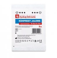 KOMPRESY GAZOWE JAŁOWE 17-nitkowe  8-warstwowe 7,5 cm x 7,5 cm 3 sztuki ZYSKAJ ZDROWIE