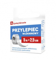 PRZYLEPIEC włókninowy 5 m x 2,5 cm  ZYSKAJ ZDROWIE