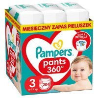 PAMPERS PANTS 3 (6-11kg) pielucha 204 sztuk