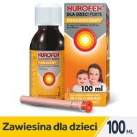 2XNUROFEN FORTE zawiesina dla dzieci o smaku pomarańczowym 100 ml