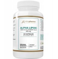 ALTO PHARMA Alpha Lipoic Acid Kwas ALFA-LIPONOWY 600 mg Vege 60 kapsułek