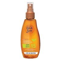 DAX SUN Relaksujący olejek do opalania z sprayu z herbatą Matcha SPF 15, 200 ml