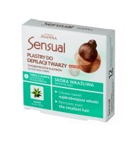 JOANNA SENSUAL Plastry do depilacji twarzy z wyciągiem z aloesu 12 sztuk
